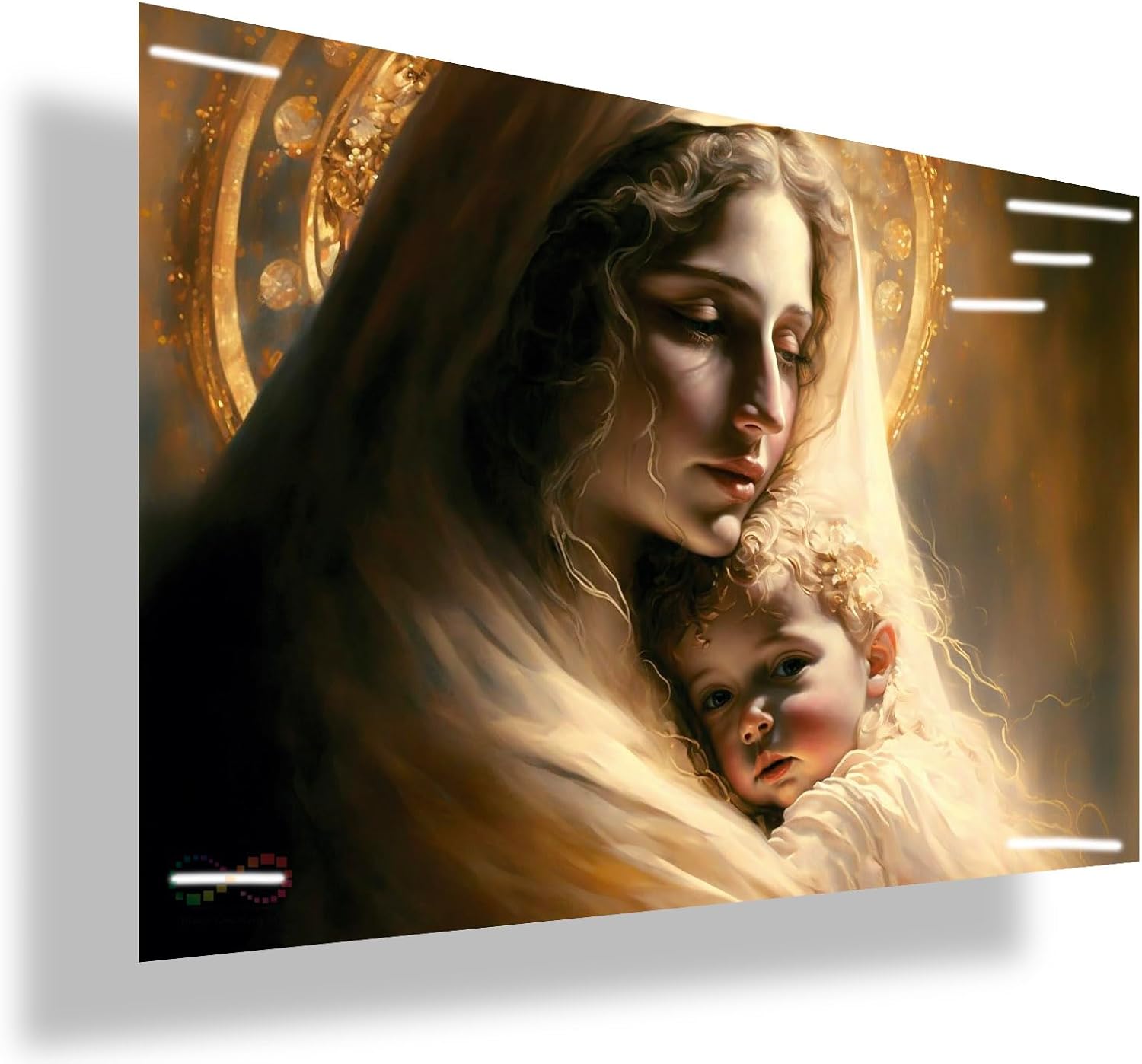 Cuadro Decorativo en Acrilico Para Sala Recamara Oficina, Virgen Santisima