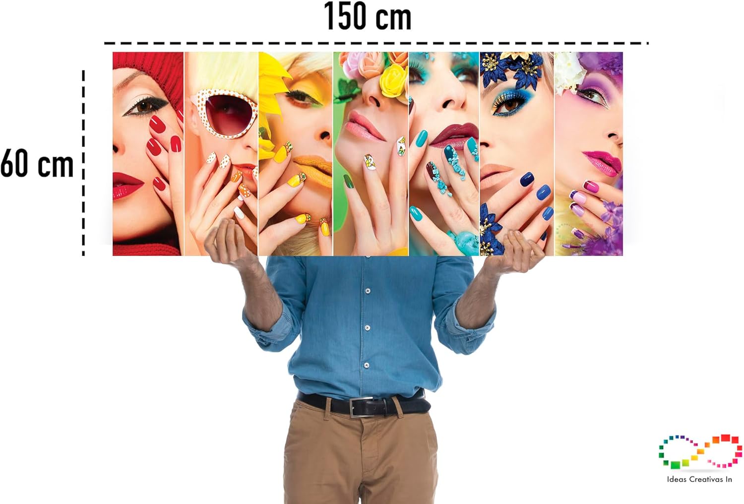 Ideas Creativas In-Cuadro Decorativo Para Estetica Salon Spa Uñas-Moderno -Canvas-150 cm x 60 cm - Imagen 7
