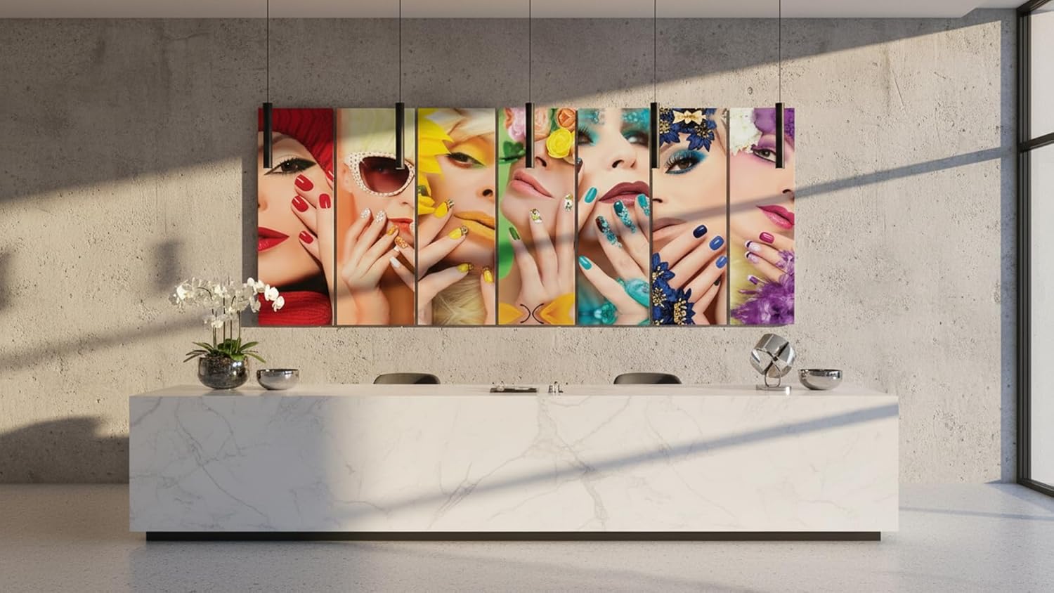 Ideas Creativas In-Cuadro Decorativo Para Estetica Salon Spa Uñas-Moderno -Canvas-150 cm x 60 cm - Imagen 4