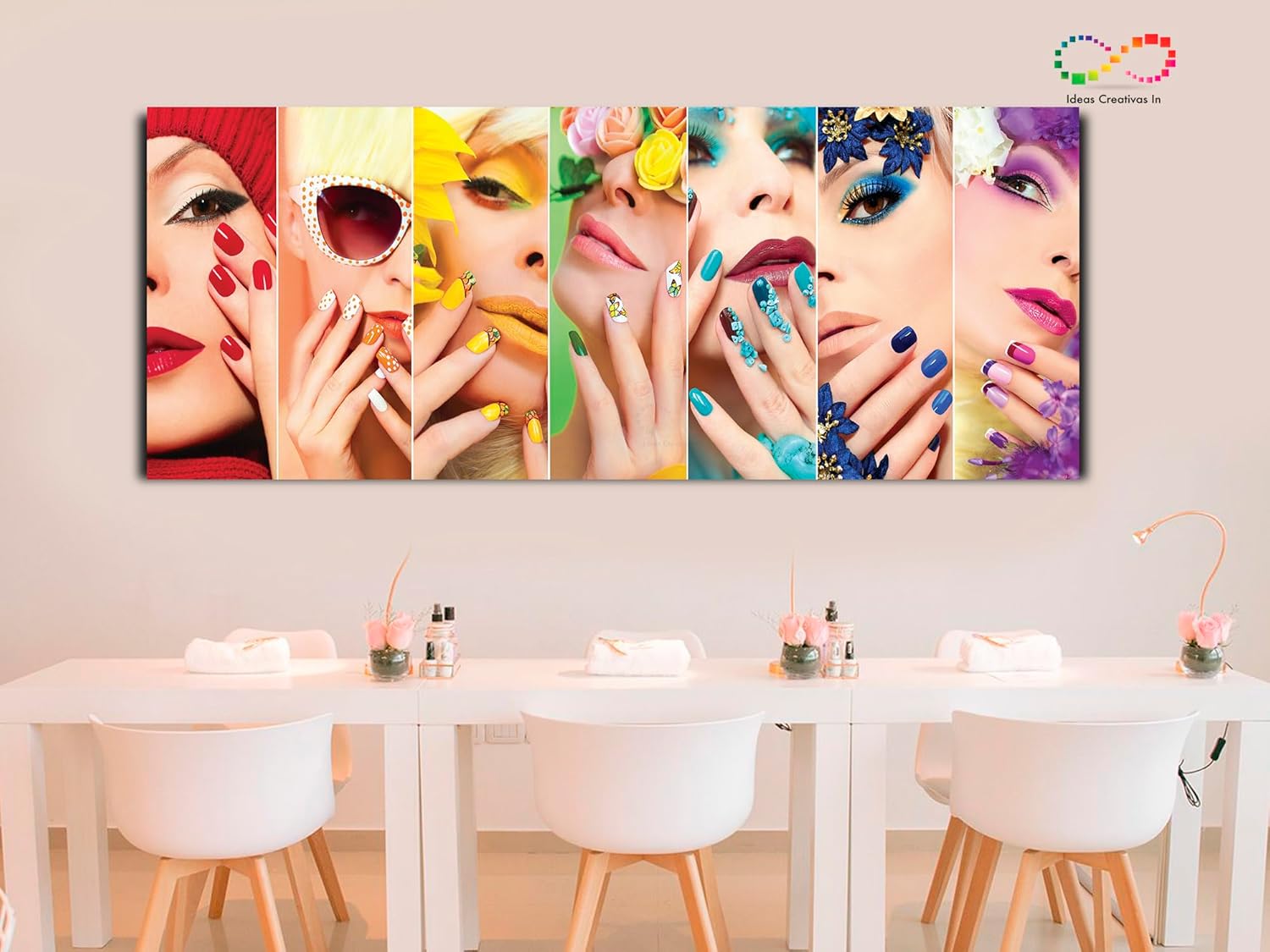 Ideas Creativas In-Cuadro Decorativo Para Estetica Salon Spa Uñas-Moderno -Canvas-150 cm x 60 cm - Imagen 3