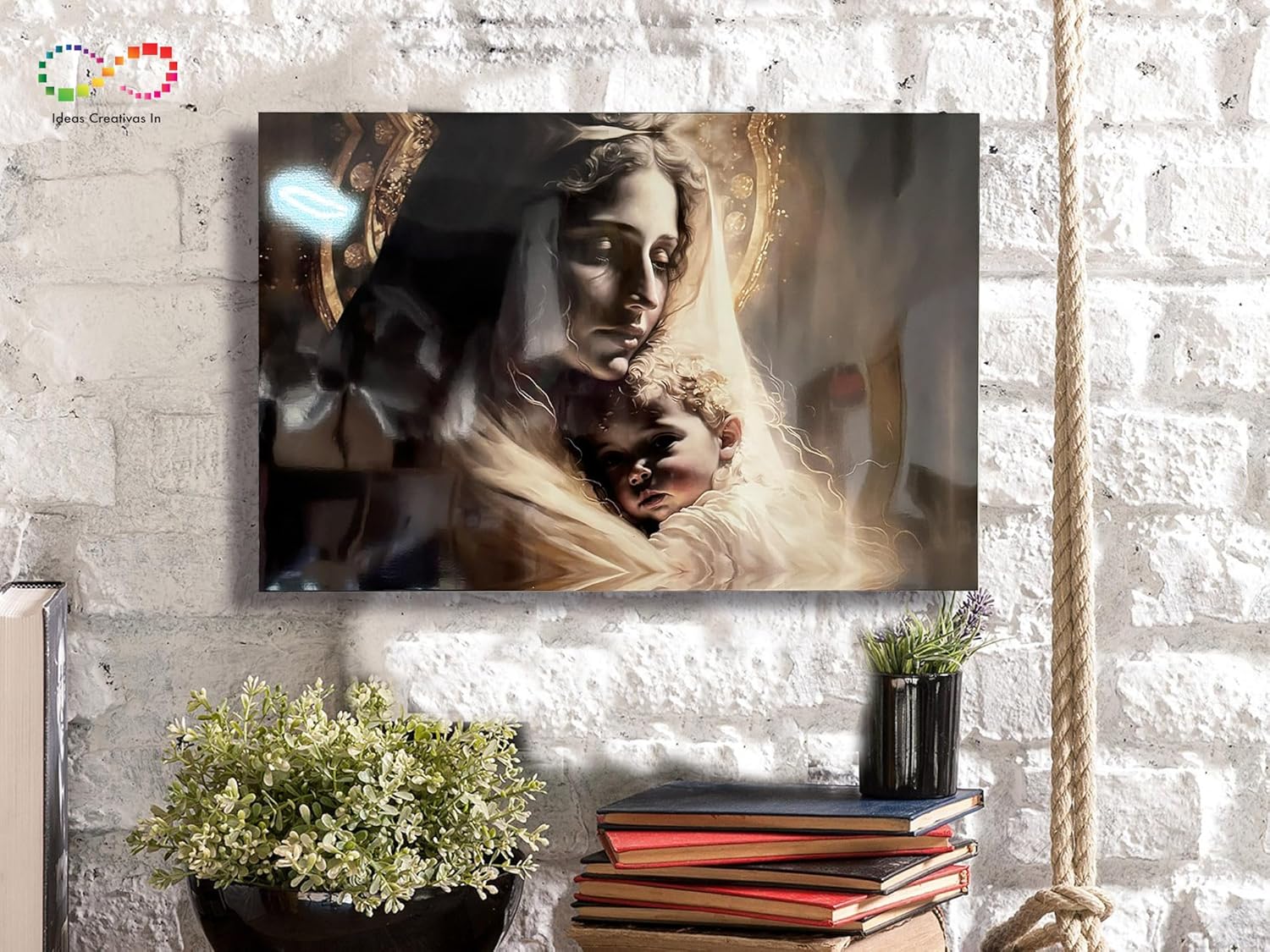 Cuadro Decorativo en Acrilico Para Sala Recamara Oficina, Virgen Santisima - Imagen 4