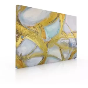 Cuadro Decorativo Abstracto Para Sala, Abstracto Oro