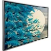 Cuadro Decorativo Moderno Con Marco Arbol Turquesa Con Luna