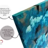 Cuadro Decorativo Moderno Con Marco Arbol Turquesa Con Luna - Imagen 6