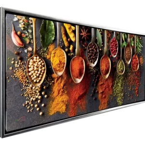 Cuadro Decorativo Moderno Con Marco Especias Y Cucharas