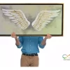 Cuadro Decorativo Moderno Con Marco Lienzo Alas Angel Oro - Imagen 11