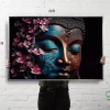 Cuadro Decorativo Moderno Con Marco Rostro Buda Con Flores - Imagen 7
