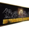 Cuadro Decorativo Moderno Con Marco Ultima Cena Sagrada Tonos Cafes