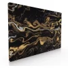 Cuadro Decorativo Moderno Para Sala Abstracto Negro Oro
