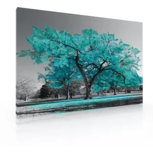 Cuadro Decorativo Moderno Para Sala  Arbol Turquesa