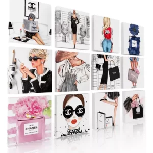 Set De 12 Cuadros Decorativos, Para Recamara Fashion