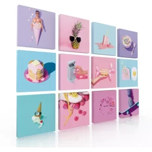 Set De 12 Cuadros Decorativos, Para Recamara Pop Fashion