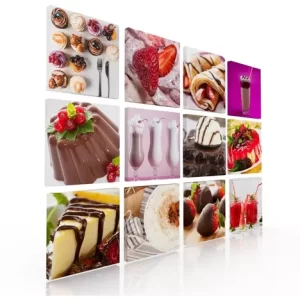 Set De 12 Cuadros Decorativos, Postres