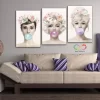 Set De 3 Cuadros Decorativos Marilyn,audrey,brigitte Flores - Imagen 6
