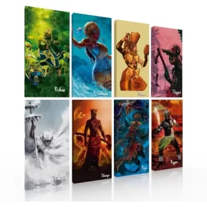 Set De  8 Cuadros Decorativos Orishas De La Religion