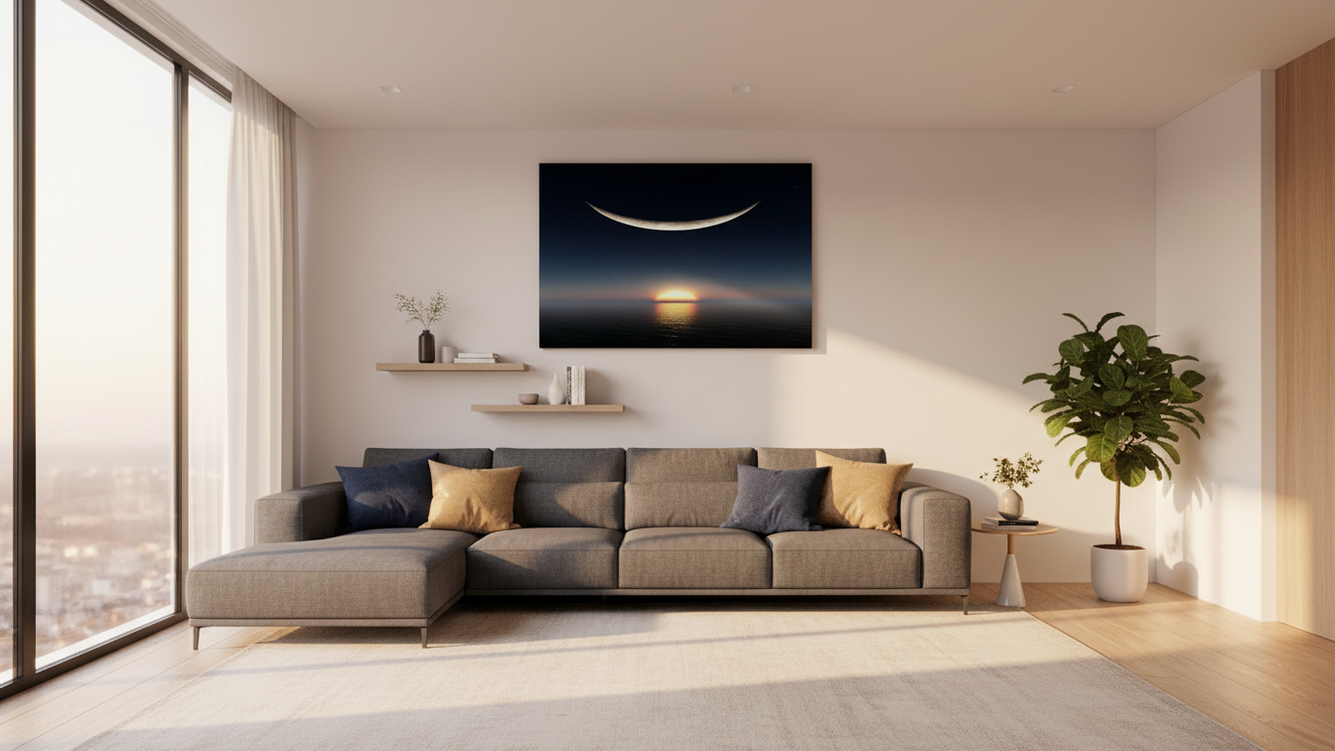 Introducción
Renovar las paredes de una sala o recámara con arte transforma por completo el ambiente. Sin embargo, un error muy común al momento de decorar es colgar los cuadros demasiado altos, chuecos o con soportes inadecuados que dañan la pared o ponen en riesgo la pieza.

En esta guía práctica te compartimos las reglas de oro de interiorismo para calcular la altura perfecta y las mejores herramientas para instalarlos con total seguridad.

1. La regla de los 1.50 metros (La altura de museo)
En galerías y museos internacionales existe una norma estándar: el centro del cuadro debe quedar a 1.45 o 1.50 metros del piso.

Esta medida coincide con el nivel promedio de la vista humana.

Cómo medirlo: Mide 1.50 m desde el suelo hacia arriba en la pared y marca un punto guía tenue con lápiz. Ese punto no es donde va el clavo, sino el centro exacto donde debe quedar tu lienzo o marco.

Tip pro: Para tomar medidas exactas sin batallar con cintas que se doblan, te recomendamos usar un [flexómetro de uso rudo con bloqueo automático (ver opción recomendada en Amazon)].

2. A qué distancia colocarlo sobre el sillón, cabecera o credenza
Si vas a colgar el cuadro sobre un mueble (el sofá de la sala, la cama o una consola):

La distancia vertical: Debe quedar entre 15 y 25 cm por encima del respaldo o la superficie del mueble. Si lo cuelgas más arriba, dará la sensación de "estar flotando" desconectado del espacio.

La proporción del ancho: El cuadro (o conjunto de cuadros) debe abarcar aproximadamente dos tercios (65% al 75%) del ancho total del mueble.

(Espacio para foto en tu web: Muestra un mockup o foto real de uno de tus cuadros horizontales sobre un sofá).

👉 ¿Aún no tienes la pieza ideal para tu sala?

Explora nuestra [colección de cuadros y lienzos decorativos para sala en Ideas Creativas In], diseñados con bastidores reforzados listos para montar.