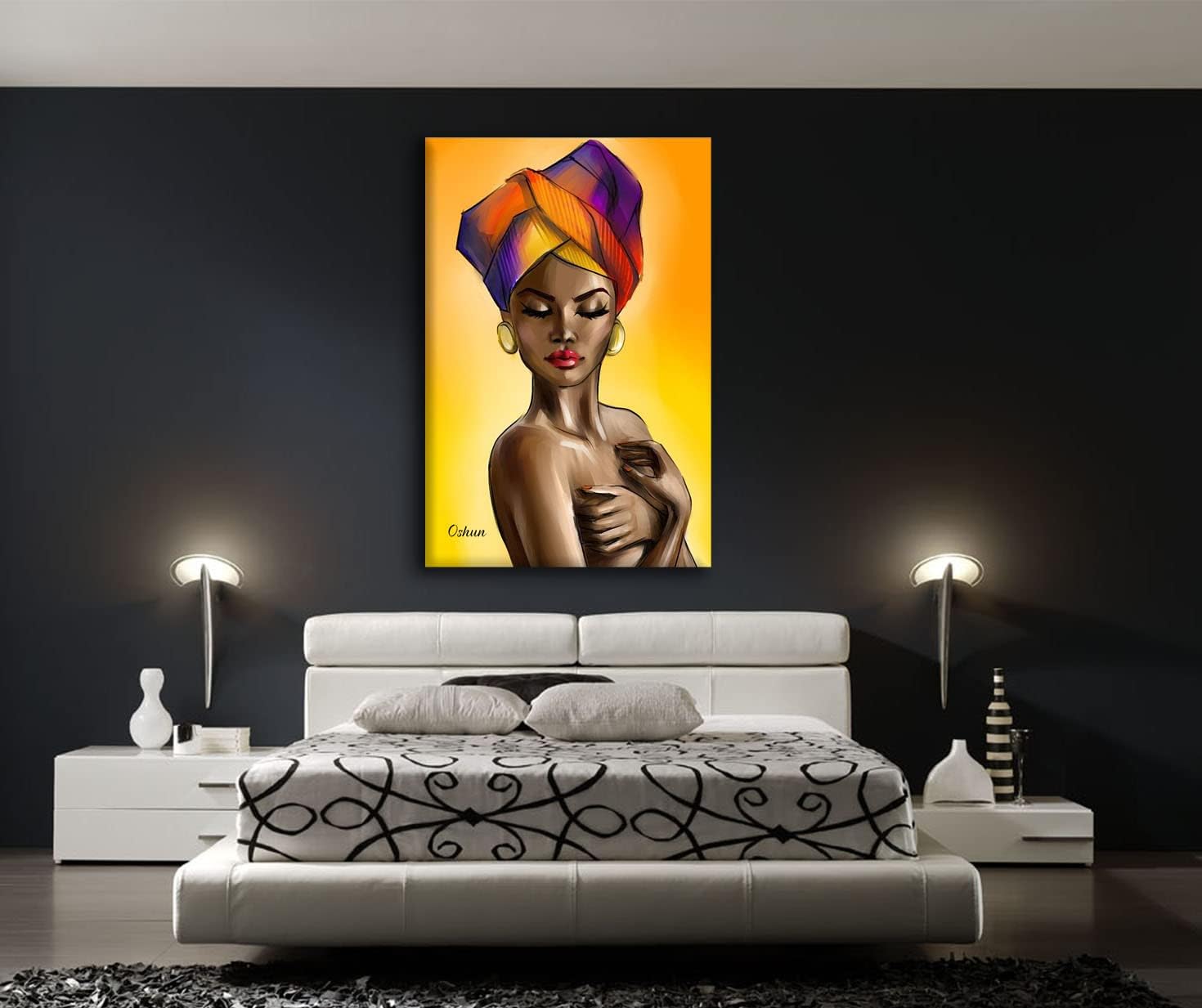Cuadro Decorativo Moderno Para Recamara Sala o Comedor Oshun - Imagen 2