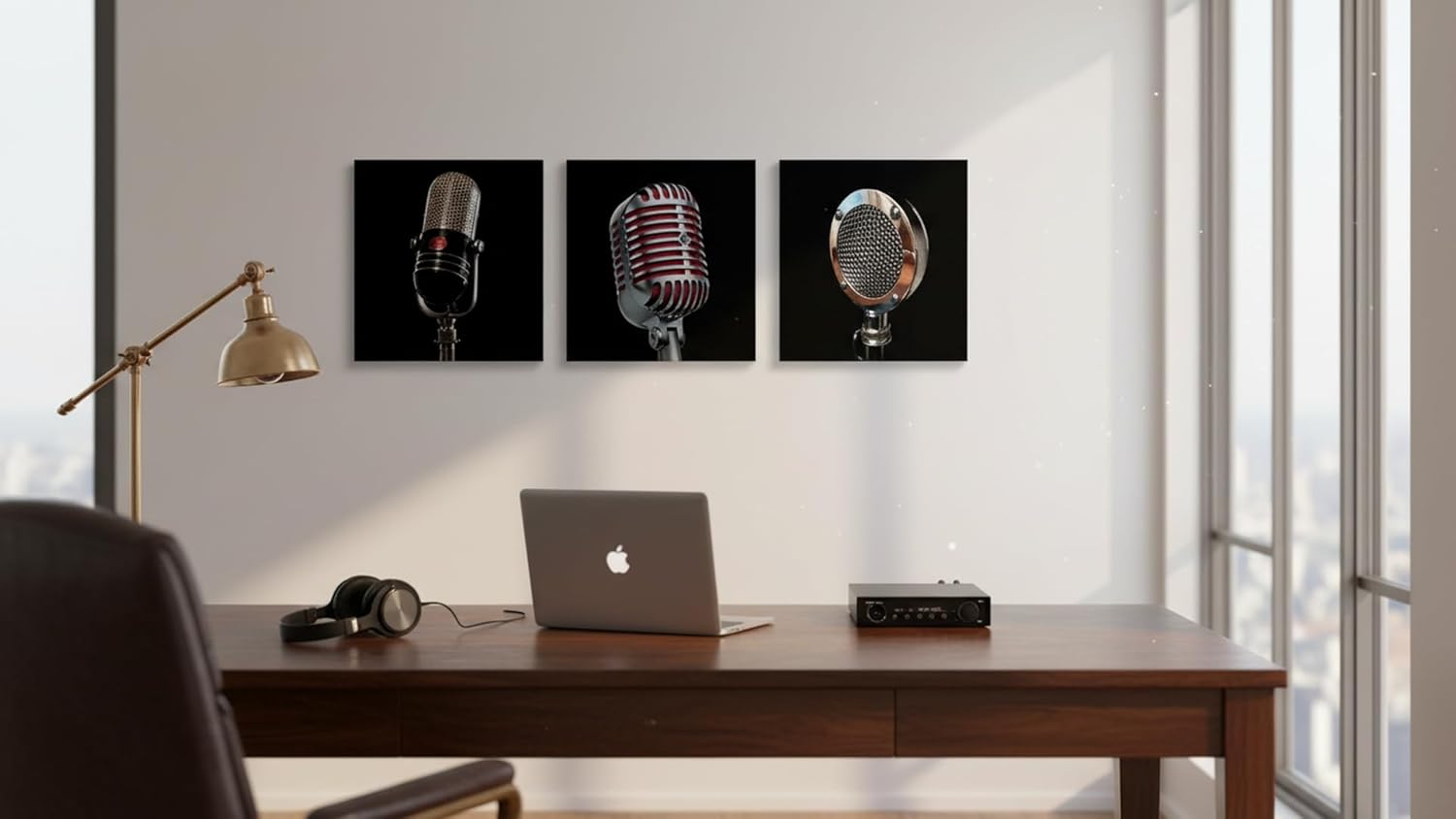 Set de 3 Cuadros Decorativos para Sala o recamara, micrófonos - Imagen 8