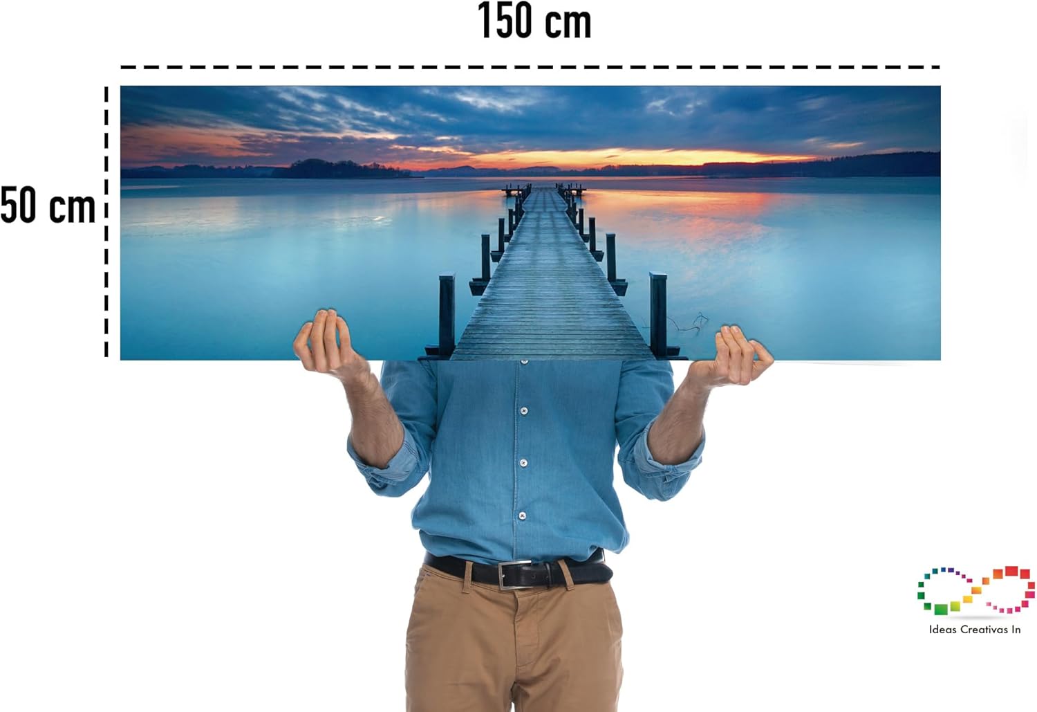 Ideas creativas in Cuadro Decorativo Moderno Para Sala Recamara o Comedor Mar Atardecer-Panoramico-Decoracion Sala-Modermo-150 x 50 cm - Imagen 8