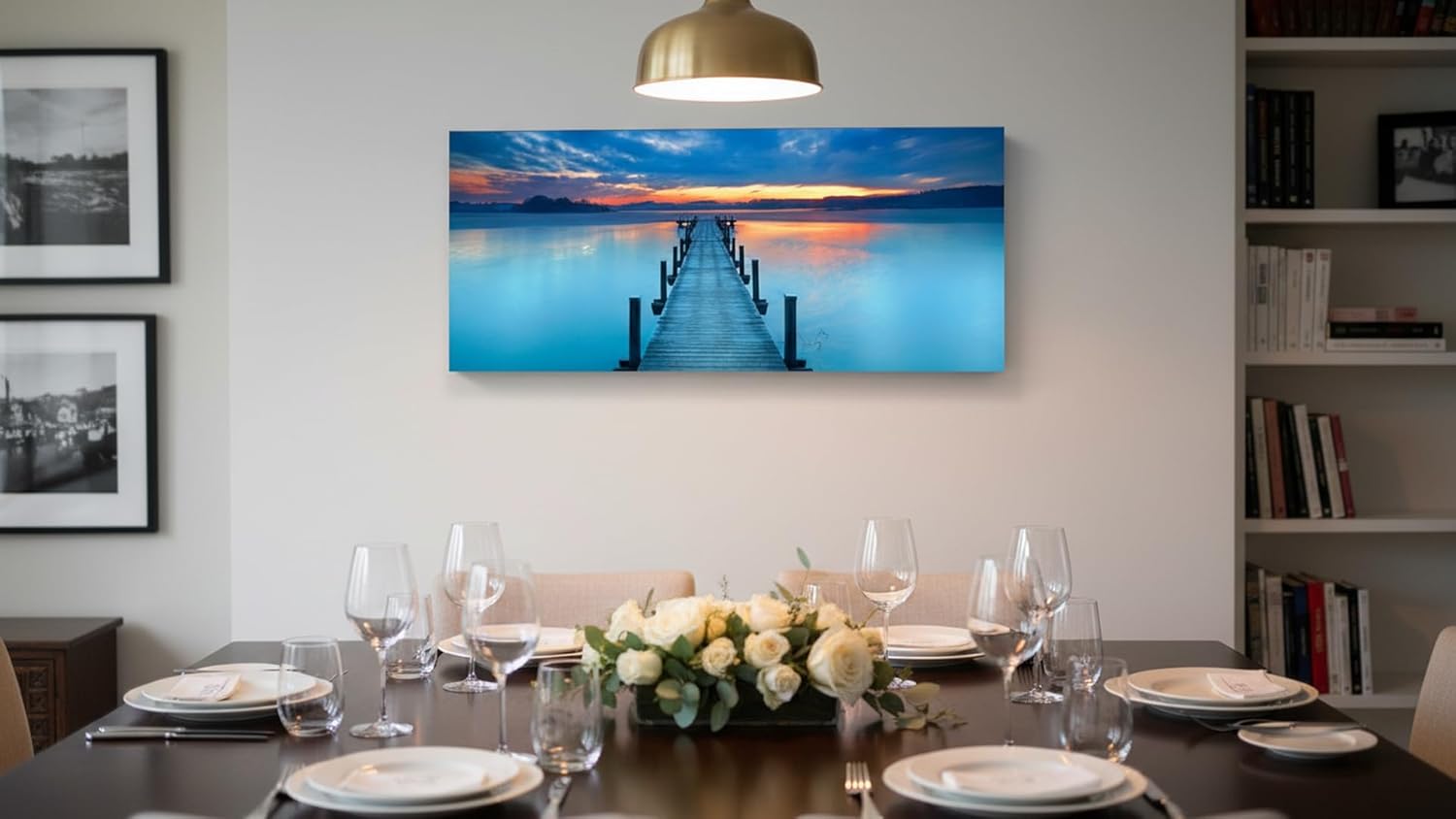 Ideas creativas in Cuadro Decorativo Moderno Para Sala Recamara o Comedor Mar Atardecer-Panoramico-Decoracion Sala-Modermo-150 x 50 cm - Imagen 4