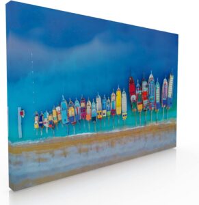 Cuadro Decorativo Moderno Para Sala Recamara o Comedor Barcos de Color