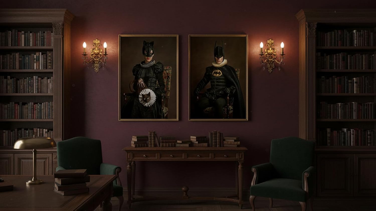 Ideas creativas In-Set de 2 Cuadros Decorativos Recamara Pareja Batman-Batichica-Virreinal- 2pz 60 x 90 cm - Imagen 7