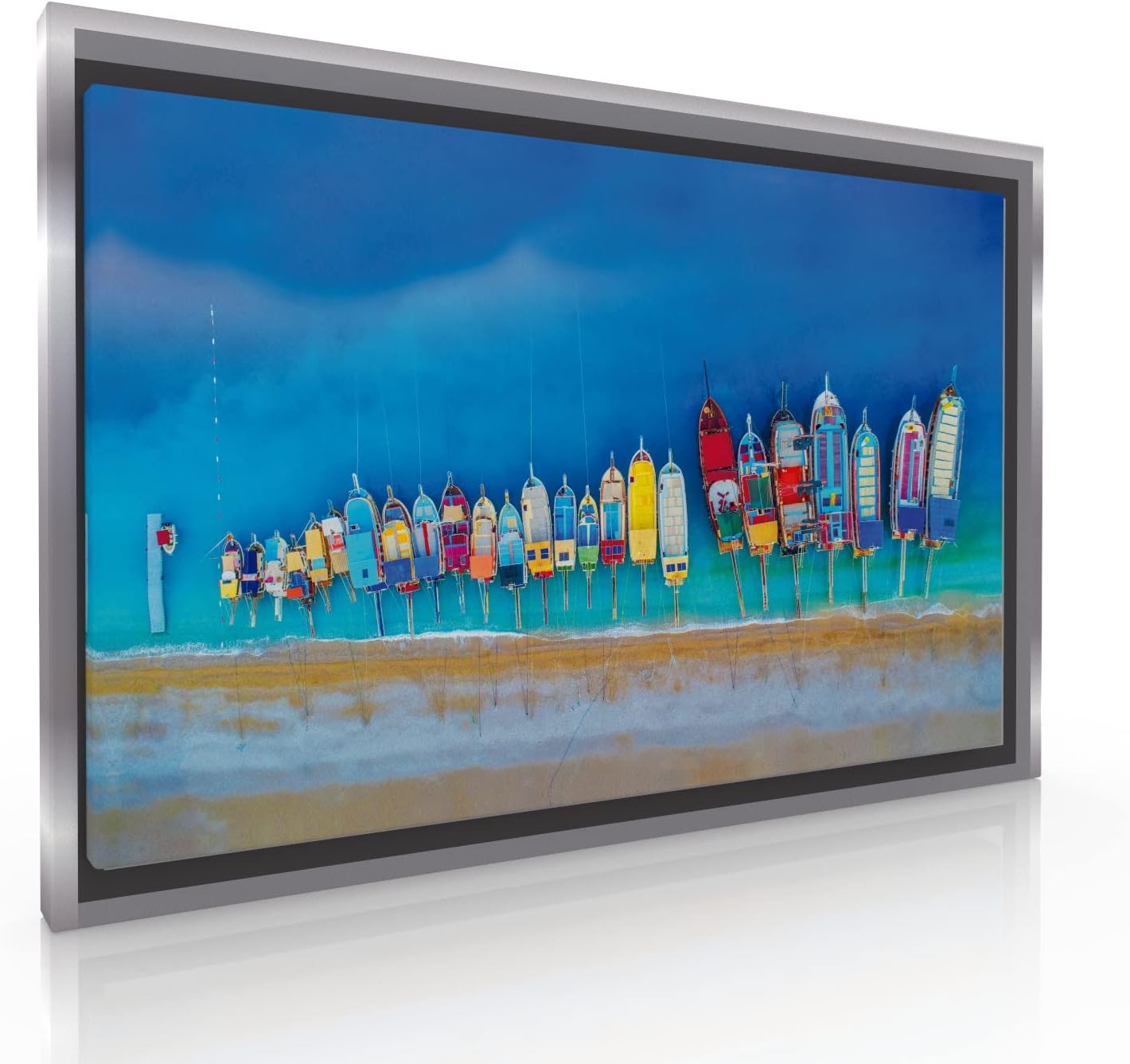 Cuadro Decorativo Moderno Para Sala Recamara o Comedor Barcos de Color - Imagen 7