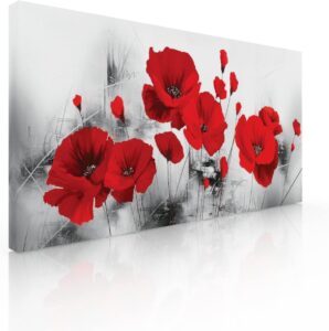 Ideas Creativas In | Cuadro Lienzo Tela Canvas |Moderno | Flores Amapola Rojas |Diferentes Medidas|...