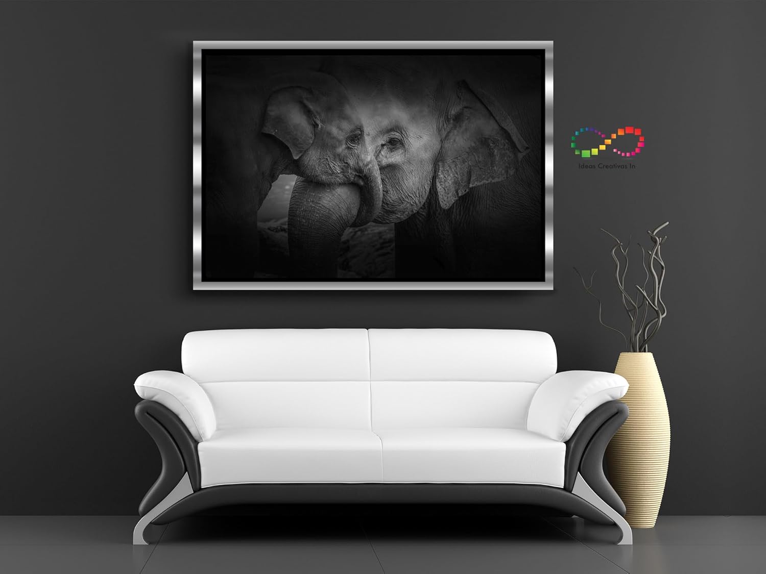 Ideas Creativas in- Cuadro Decorativo Sublimado Para Sala Elefantes Africanos-Decoracion Recamara_sublimacion-120 x 80 cm - Imagen 5