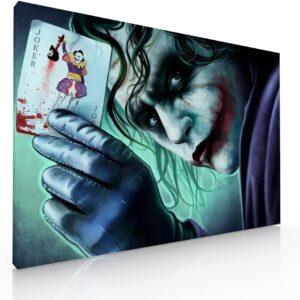 Ideas Creativas In-Cuadro Decorativo Para Recamara El Joker Guazon-Villano Comic-Tela Canvas-Tipo...
