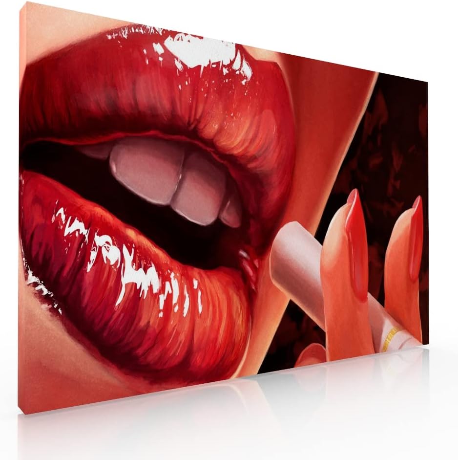 Cuadro Decorativo Sublimado Para Recamara O Sala Boca Sexy
