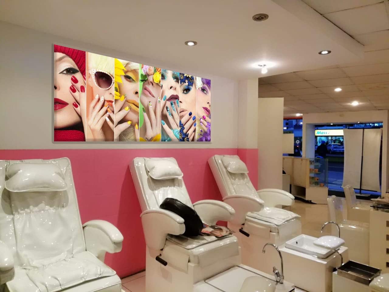 Ideas Creativas in-Cuadro Decorativo Para Salon De Belleza Spa Espetica Uñas-Moderno-Canvas 150 x 60 cm - Imagen 2