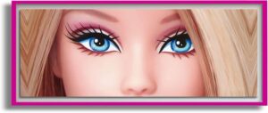 Cuadro Decorativo Moderno Ultima Con Marco Flotante Barbie Ojos