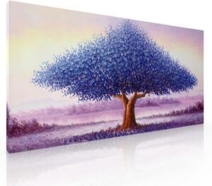 Cuadro Decorativo Figurativo Sublimado en Tela Arbol Morado