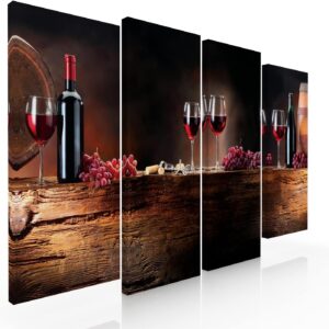 Ideas creativas in-Set de 4 Cuadros Decorativos Para Comedor o Cocina Barricas-Decoracion Para...