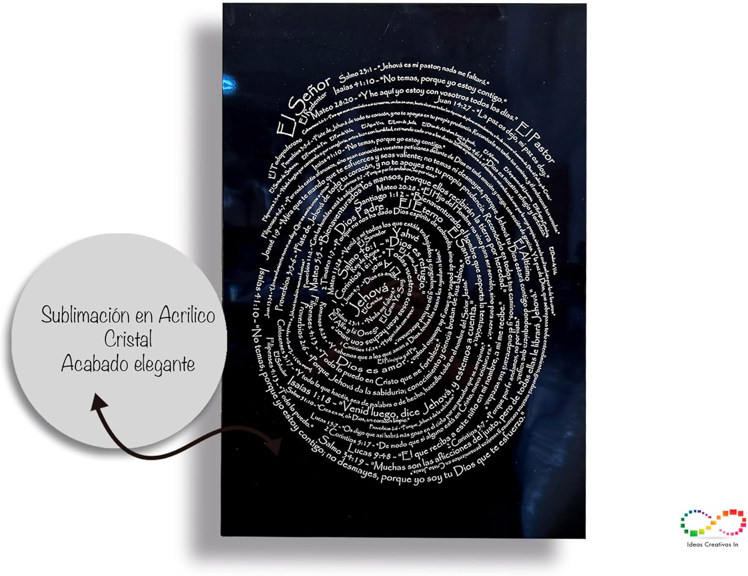 Cuadro Decorativo en Acrilico Para Sala Recamara oficina, La Huella de Dios - Imagen 2