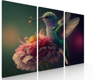 Ideas creativas in-Set de 3 Cuadros Decorativos Modernos Para Dormitorio Oficina Sala Colibri...