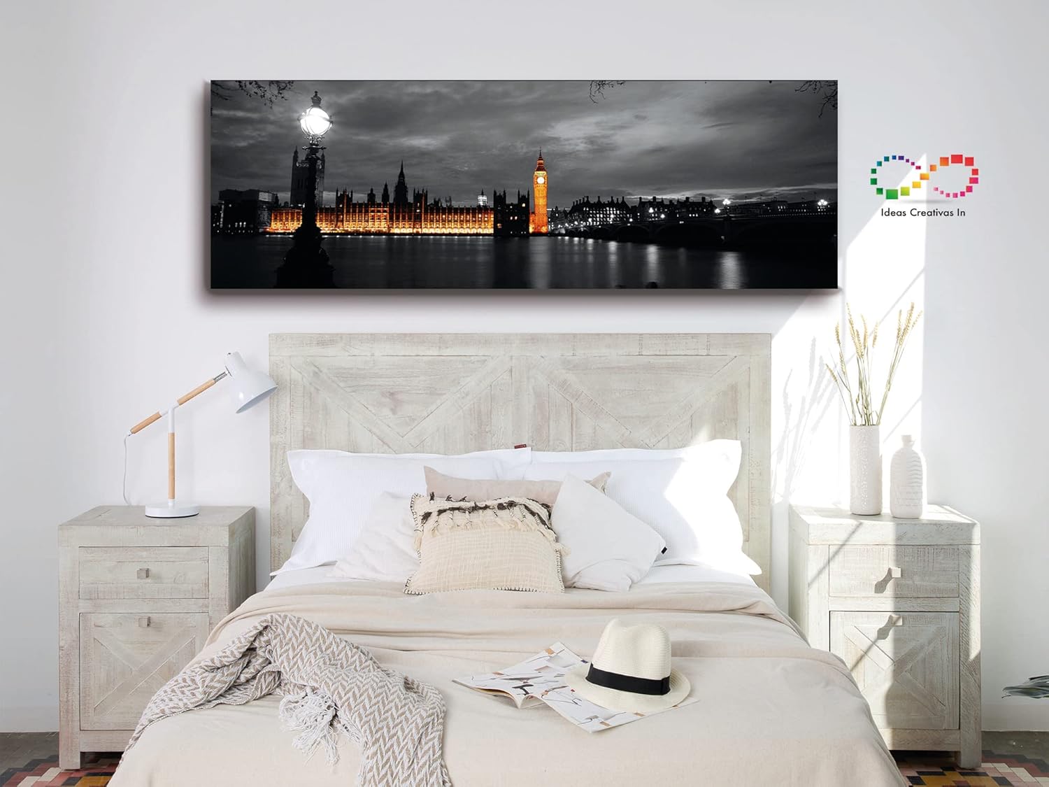 Ideas Creativas In Cuadro Decorativo PanorĂ¡mico Para Sala Recamara o Comedor Paisaje Palacio De Westminster Londres - Imagen 6