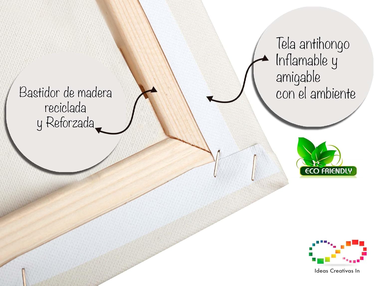 Cuadro Decorativo Figurativo Canvas Alas doradas Con Corazon - Imagen 7