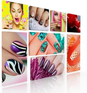 Ideas creativas In Set de 8 Cuadro Decorativos Para Estetica o Spa Uñas Mix-Canvas Modernos