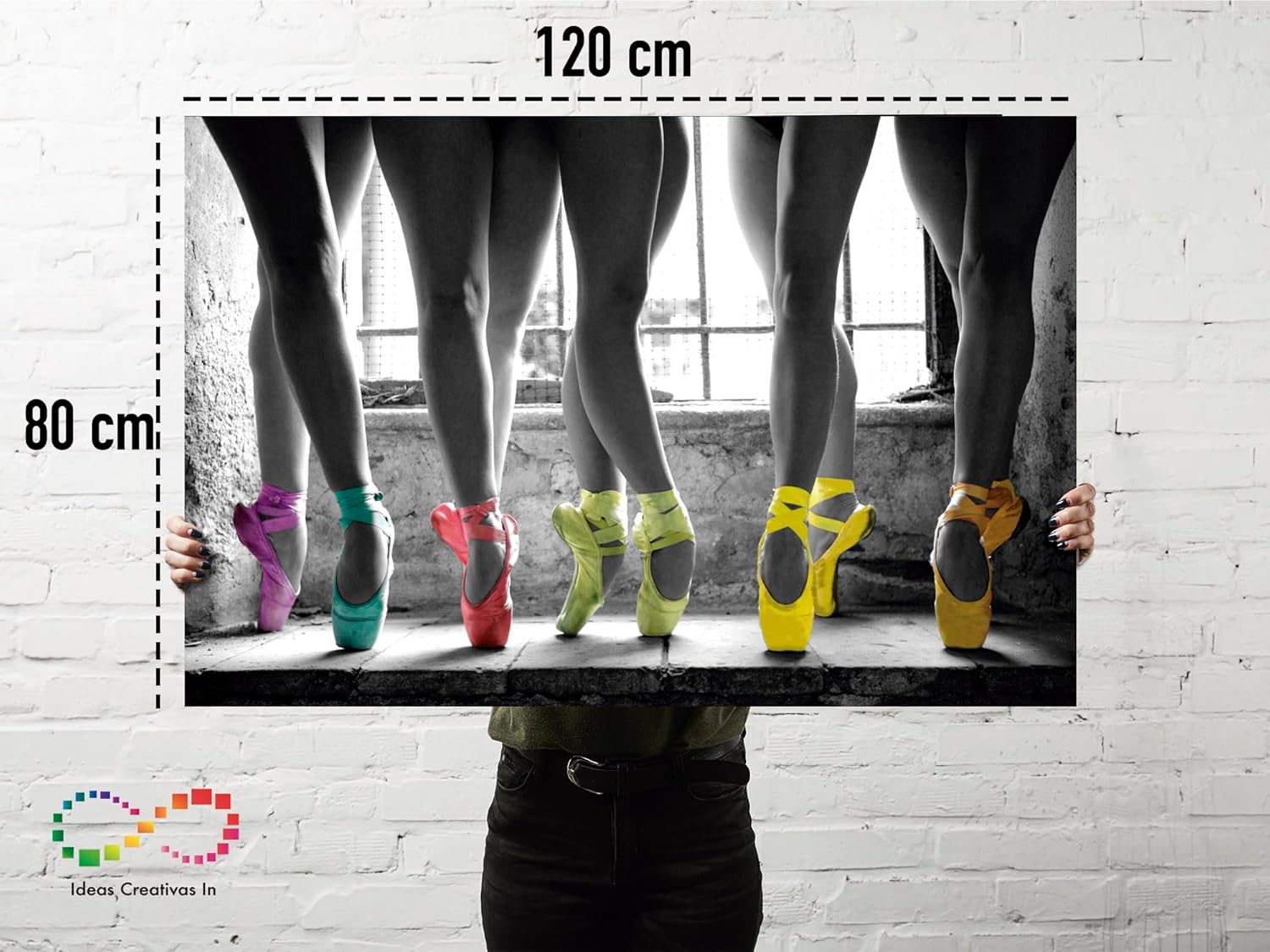 Ideas creativas In-Cuadro Decorativo Canvas Para Recamara Zapatillas de Ballet-Bailarina Canvas- 120 x 80 cm - Imagen 6