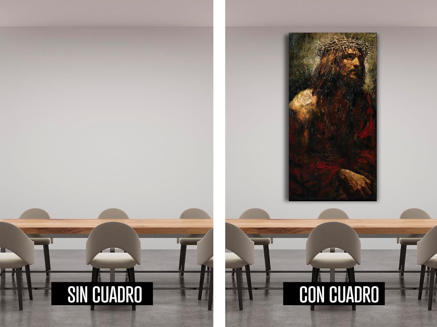 Ideas Creativas In Cuadro decorativo religioso,para sala o recamara, pasión de cristo-Canvas-140 cm x 70 cm - Imagen 6