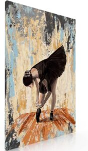Cuadro Decorativo Canvas Para Recamara Bailarina de Negro