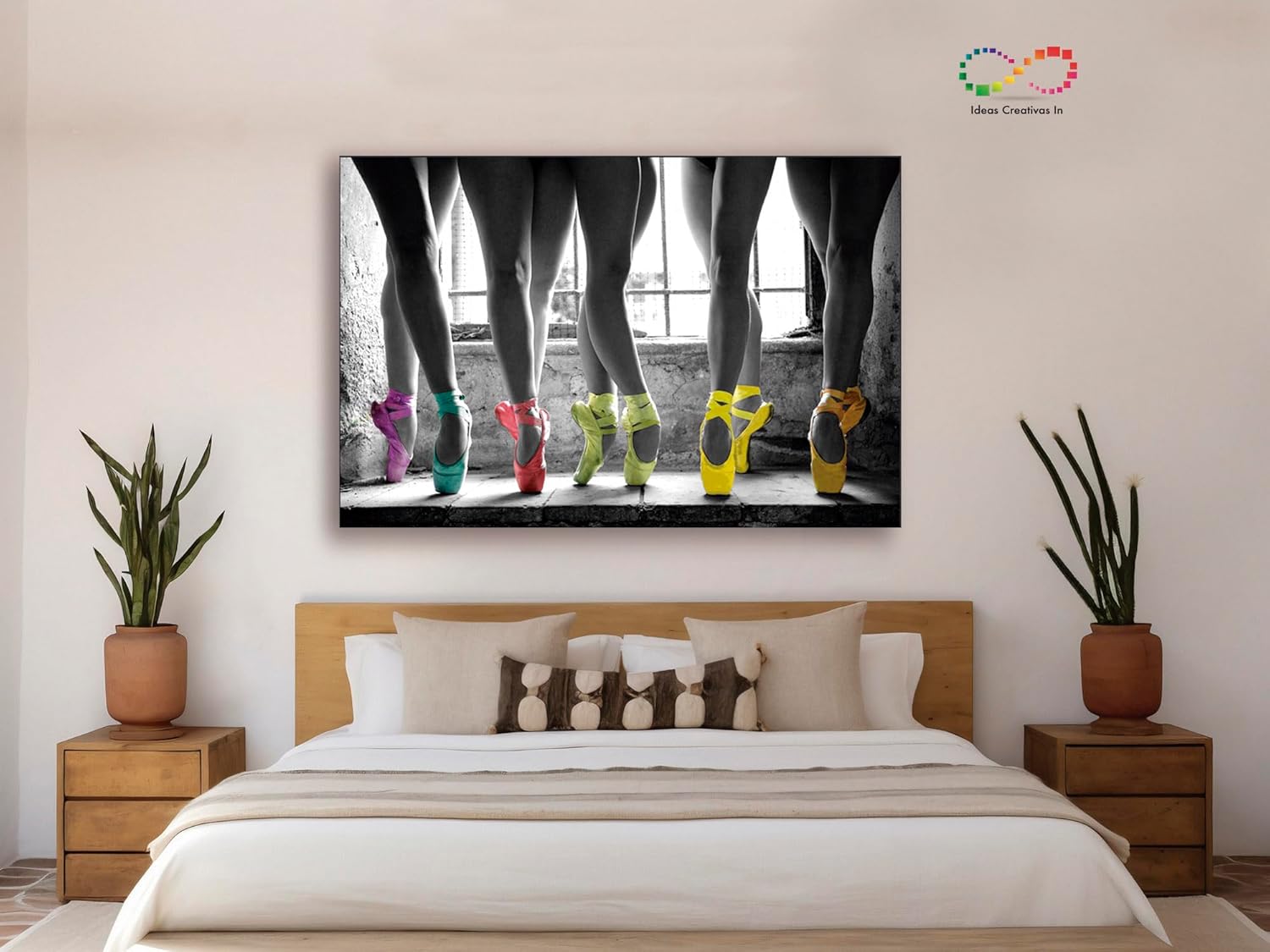 Ideas creativas In-Cuadro Decorativo Canvas Para Recamara Zapatillas de Ballet-Bailarina Canvas- 120 x 80 cm - Imagen 4