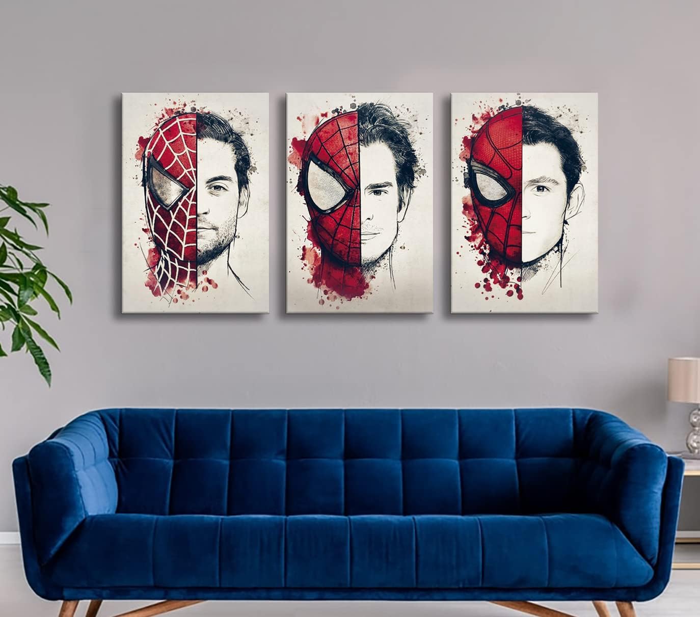 Set de 3 Cuadros Decorativos Para Recamara Hombre Araña Generación - Imagen 4