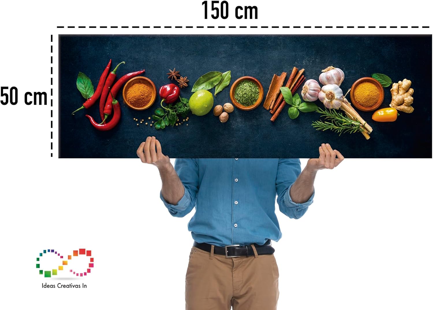 Ideas creativas In-Cuadro decorativo moderno Para Cocina o Comedor Mapa Semillas-Decoracion Cocina-120 cm x 80 cm - Imagen 2