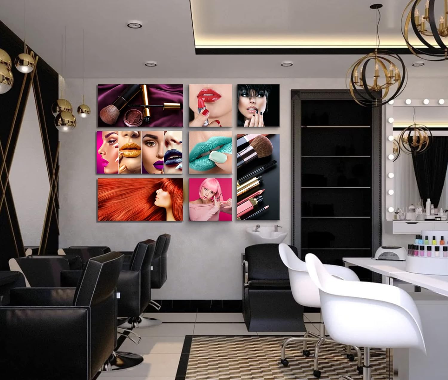 Set de 8 Cuadro Decorativos Para Estetica o Spa Salon Mix - Imagen 7
