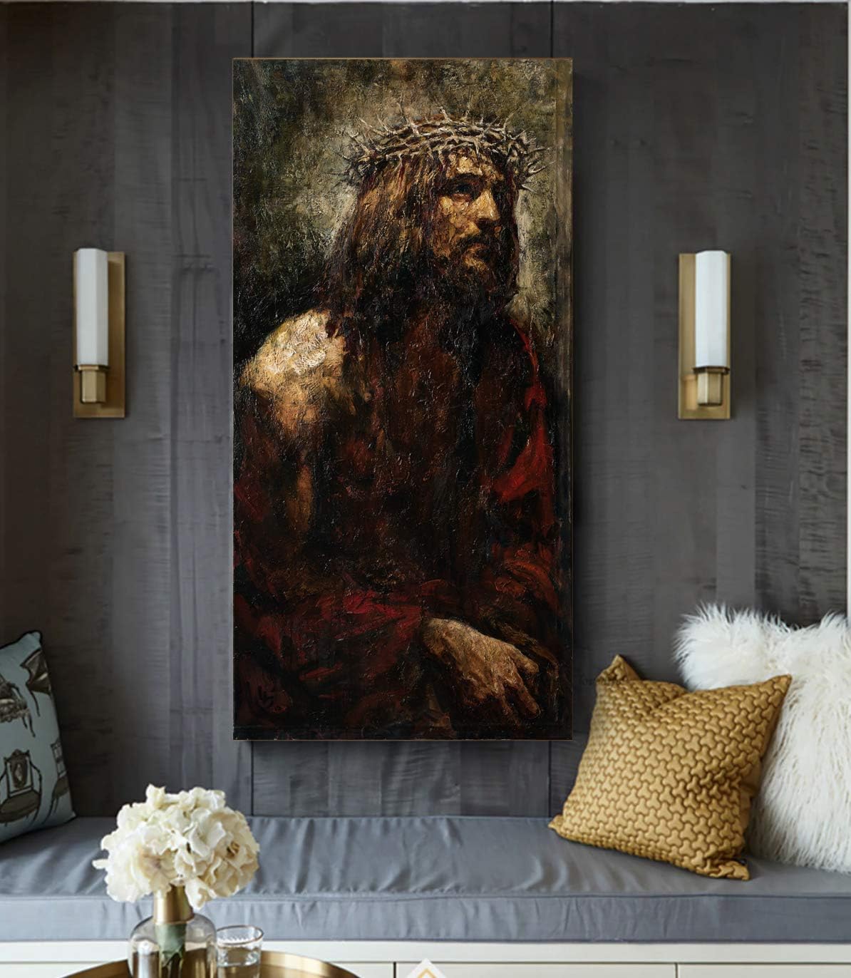 Ideas Creativas In Cuadro decorativo religioso,para sala o recamara, pasión de cristo-Canvas-140 cm x 70 cm - Imagen 2