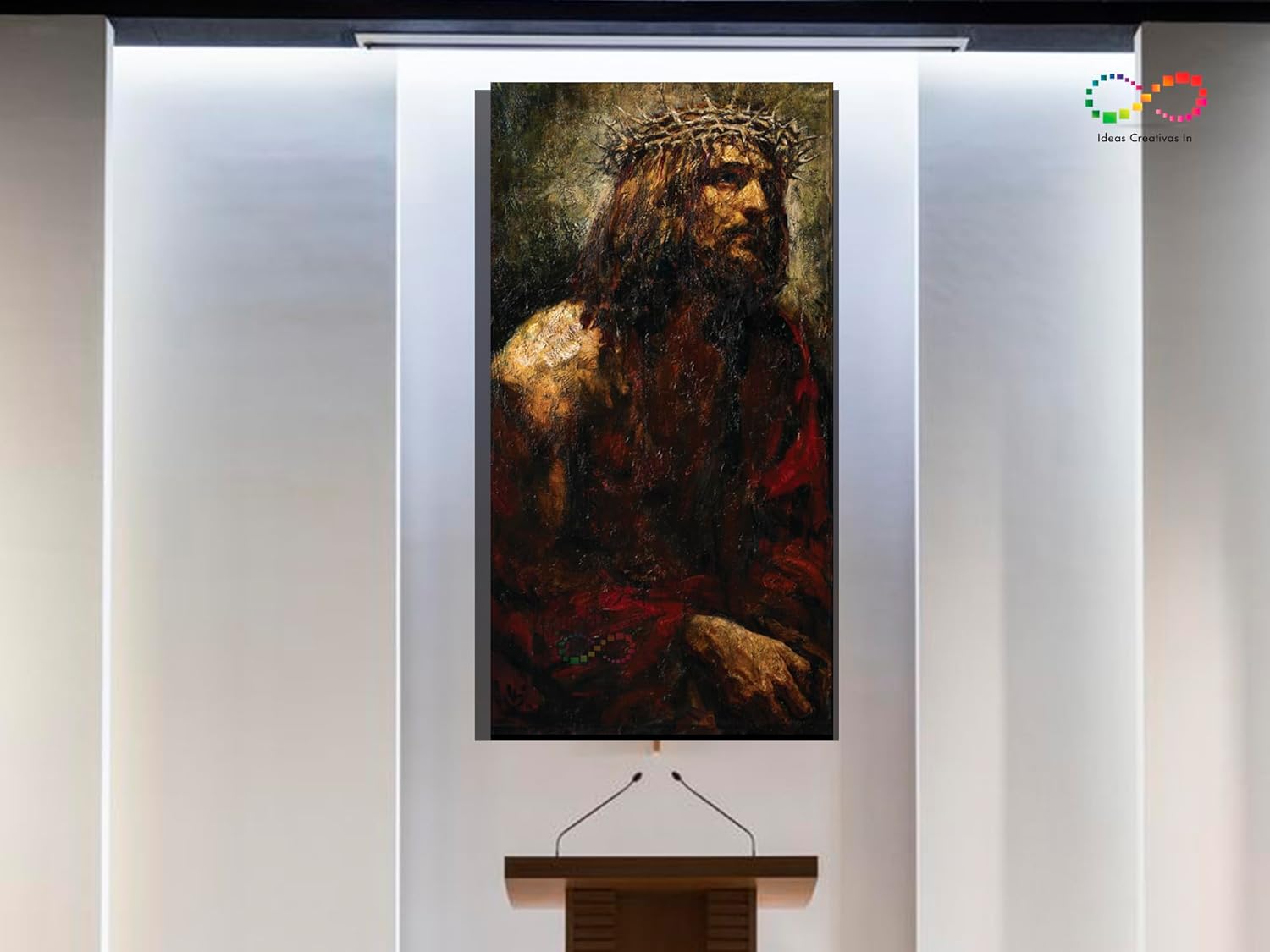 Ideas Creativas In Cuadro decorativo religioso,para sala o recamara, pasión de cristo-Canvas-140 cm x 70 cm - Imagen 4