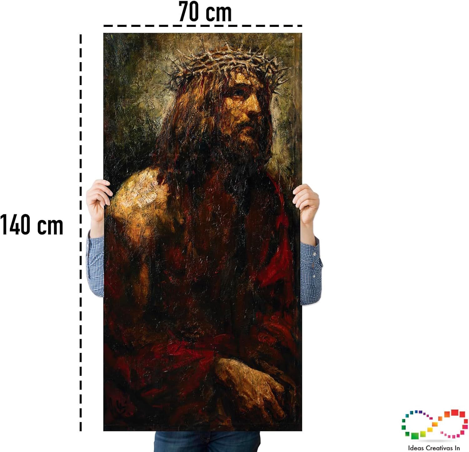 Ideas Creativas In Cuadro decorativo religioso,para sala o recamara, pasión de cristo-Canvas-140 cm x 70 cm - Imagen 7